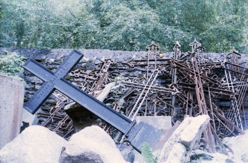 Reval / Tallinn gravesite crosses from abandoned grave (for scrapping?)